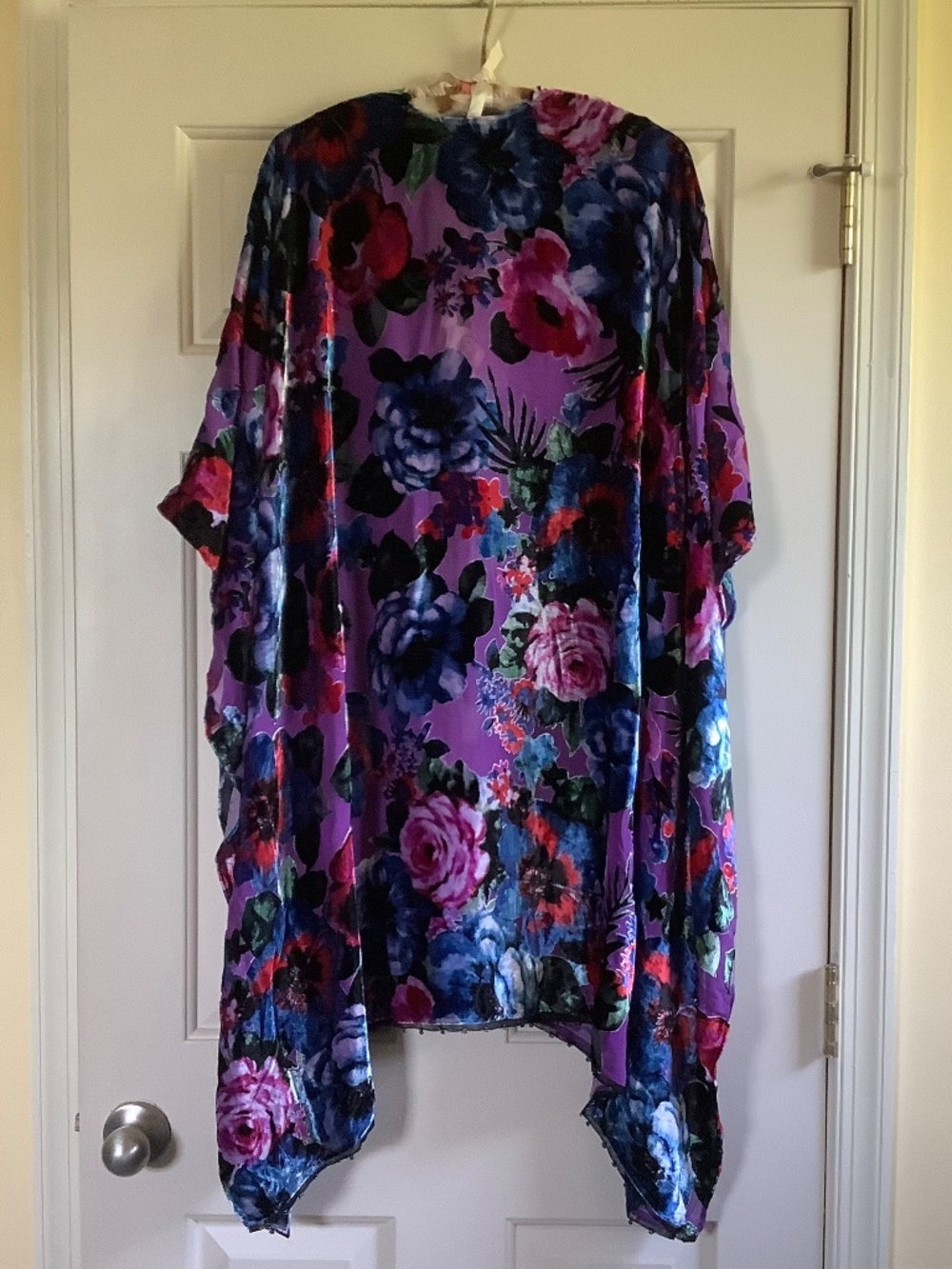 Johnny Was Burnout Velvet And Silk Shawl Phantasma OS - Picture 10 of 16